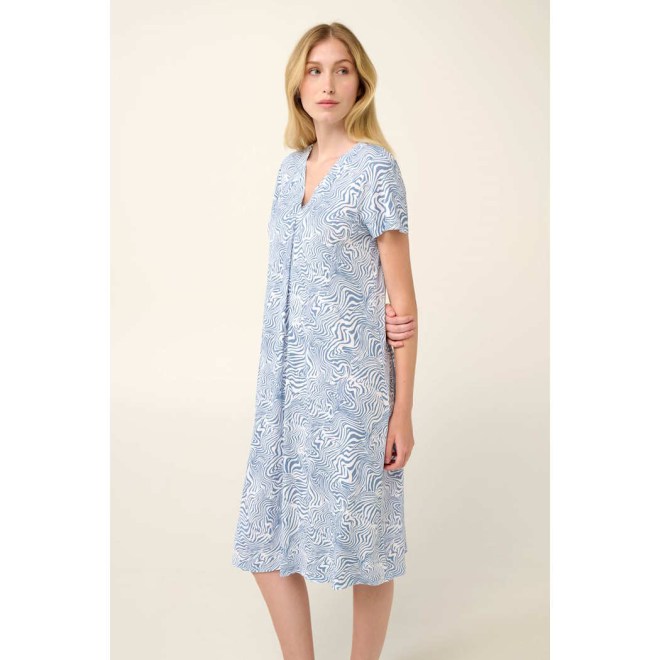 Καλοκαιρινό Νυχτικό Micromodal με Πιέτα 22017 VAMP